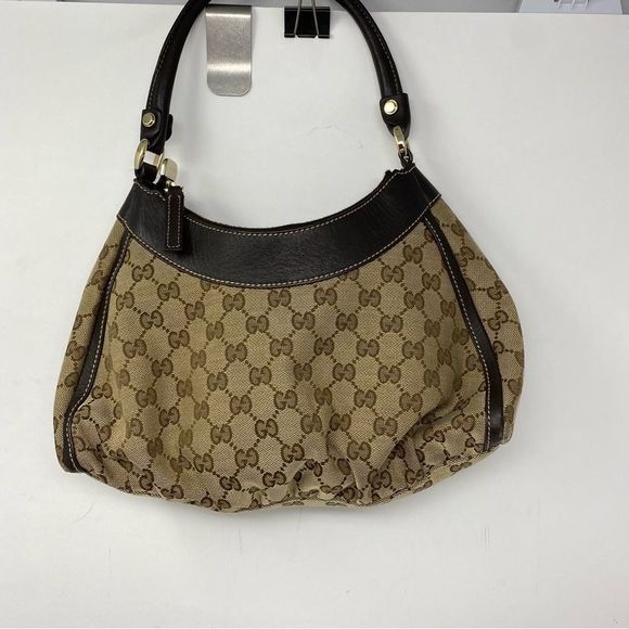 Gucci GG D Ring Canvas Hobo Shoulder Bag Small Vintage - Picture 2 of 7